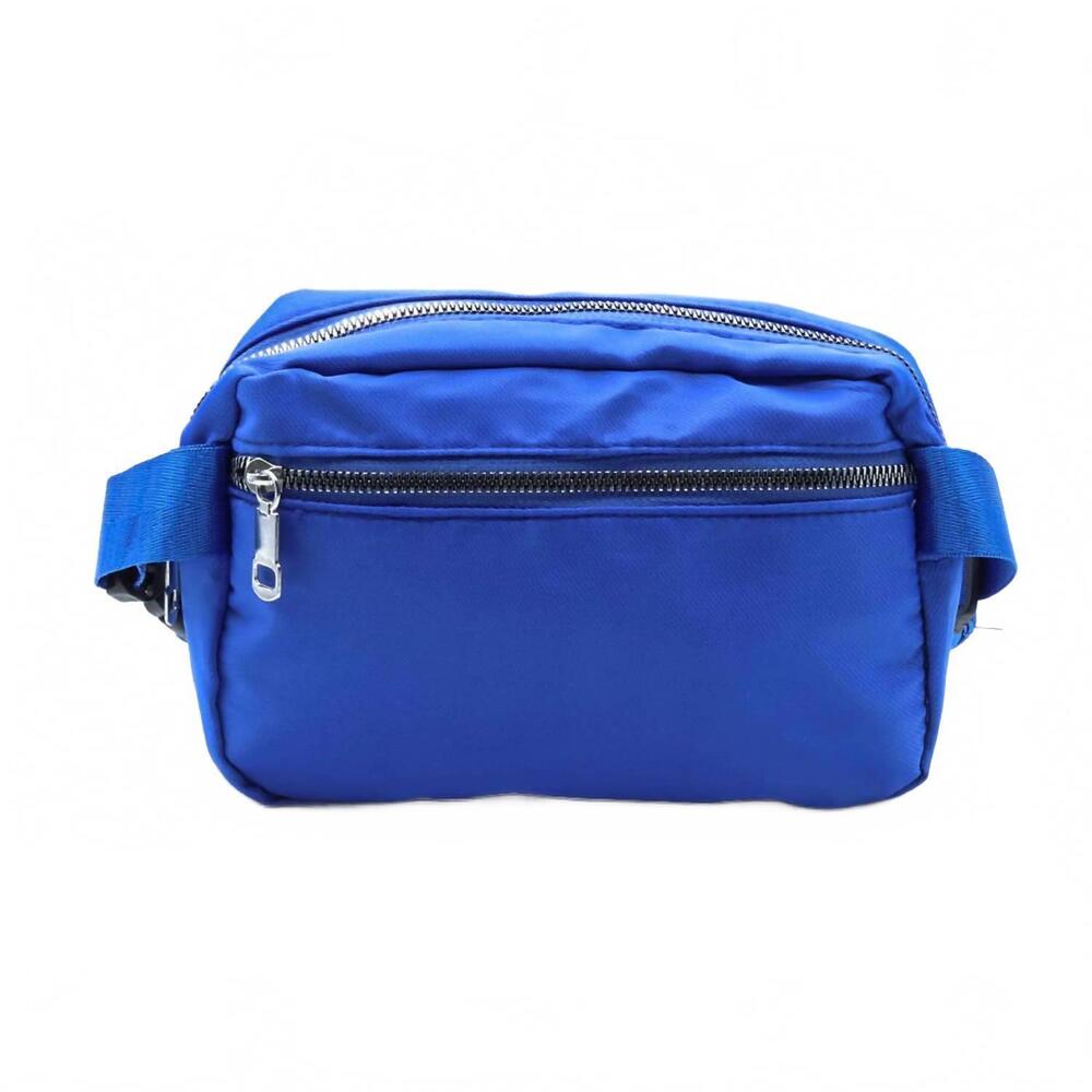 NEW SELINI NEW YORK women's nylon rectangle belt & crossbody sling bag in royal